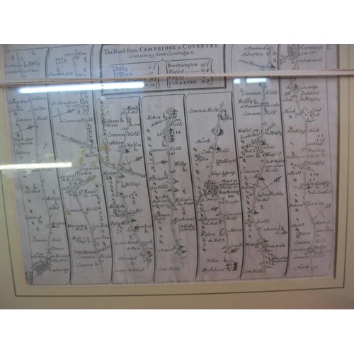 246 - The Road from Bristol to Weymouth - antique Thomas Kitchin map from 1767, later colouring, framed an... 