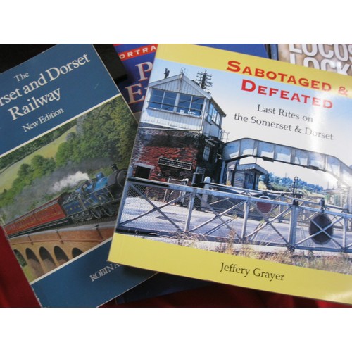 293 - A box of railway related books and magazines, including books on the Somerset & Dorset Railway and t... 