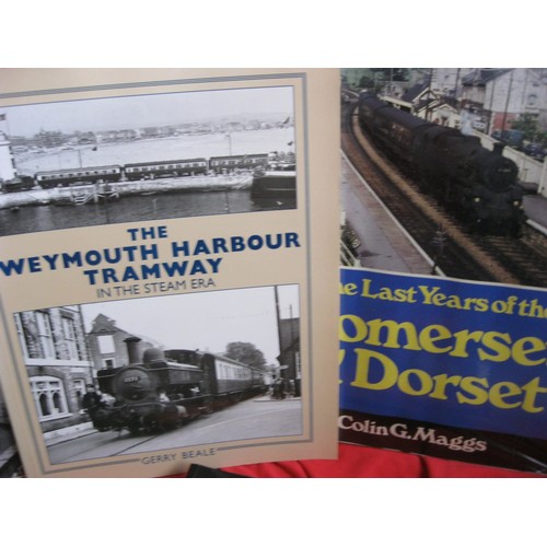 293 - A box of railway related books and magazines, including books on the Somerset & Dorset Railway and t... 