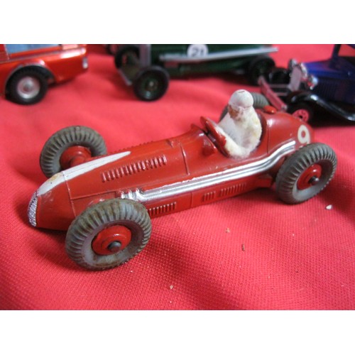 274 - A small tray of die cast including a very good condition Dinky 231 Maserati and the Dinky Spectrum P... 