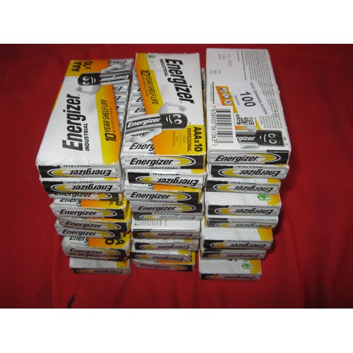 100 - 30 packs of Ever Ready Energizer AAA batteries, new and boxed, expiry dates c2033, new old stock
