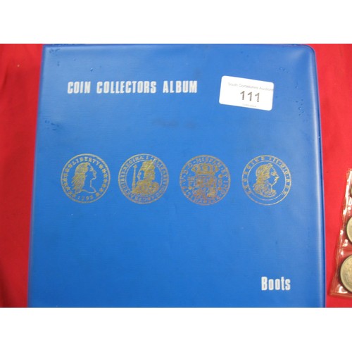 111 - A vintage Boots Coin Collectors Album containing a wide selection of coins including Victorian and G... 