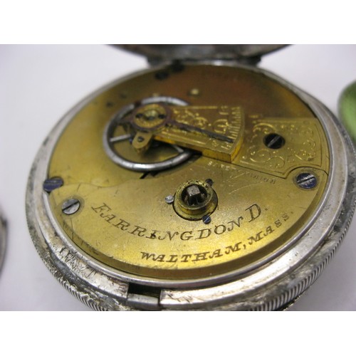 227 - A sterling silver pocket watch, the case hallmarked for Birmingham, possibly 1886 or 1911? - cartouc... 