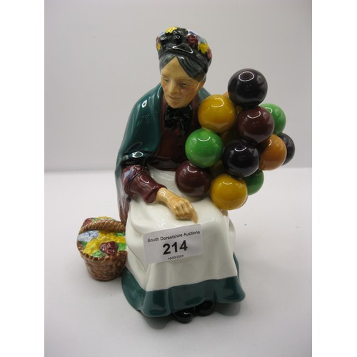 214 - Royal Doulton figure 'The Old Balloon Seller' HN 1315, green backstamp, numbered 05 and indistinct i... 