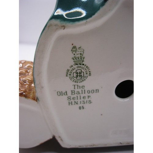 214 - Royal Doulton figure 'The Old Balloon Seller' HN 1315, green backstamp, numbered 05 and indistinct i... 