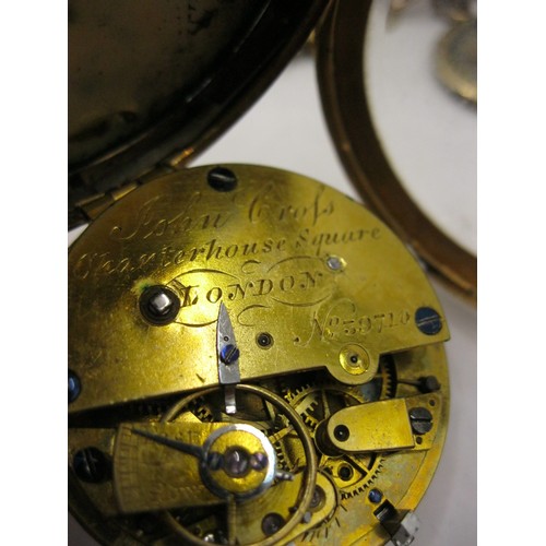 226A - A 14 carat gold pocket watch c1830 by John Cross of Charterhouse Square, hallmarks illegible due to ... 