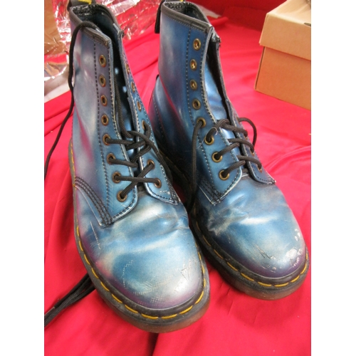 277 - A pair of Ladies Dr Marten's boots, blue finish, size UK6, very little if any wear