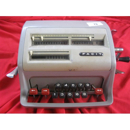 78 - Vintage Facit Adding Machine