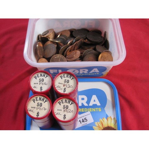 145 - A tub of Mixed Coins