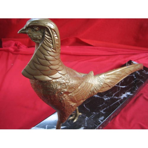 1 - Art Deco Pheasant on a Marble Stand