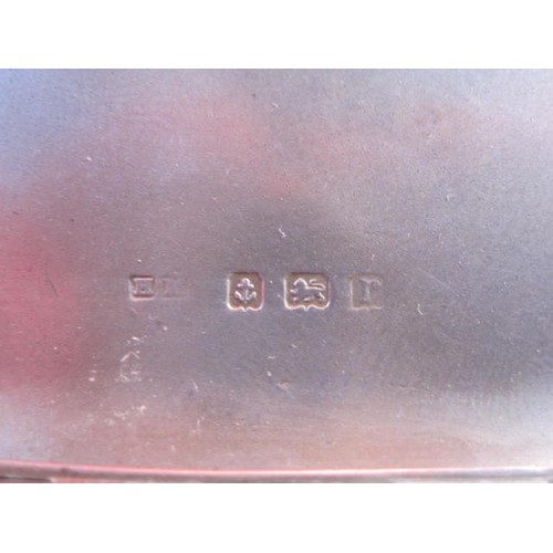 171 - A sterling silver cigarette case, engine turned with Greek key motif around the edge, initialled car... 