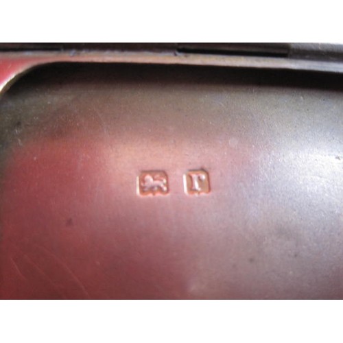 171 - A sterling silver cigarette case, engine turned with Greek key motif around the edge, initialled car... 