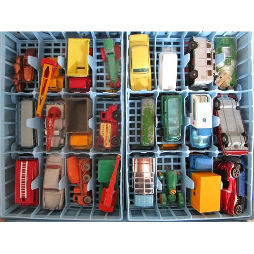 10 - A lovely condition Matchbox collector case full with matchbox cars ,vans etc .All trays present