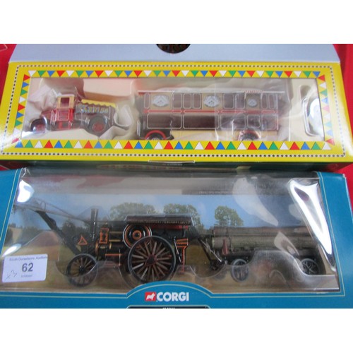 62 - Corgi 27801 Atkinson truck set along with a CC10705 Scammell Highwayman and a Fred Dibnah's Fowler c... 