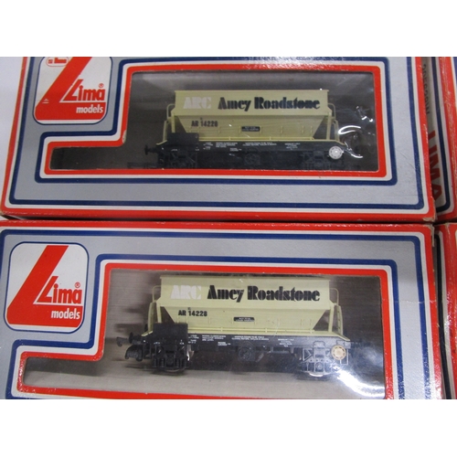 166 - Six Lima wagons to include four hoppers and St Ivels milk tanker all boxed