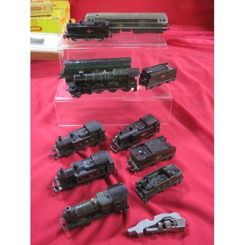 149 - TT gauge model railway locomotives - Tri-ang T.90 0-6-0 3F Tank Loco Black Livery (no tender, with o... 