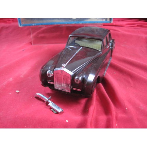 156 - LB Hong Kong Rolls Royce Silver Cloud battery operated bump and go action No. 10001, with original b... 