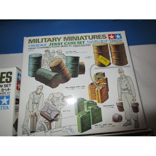 217 - Military Miniatures to include US Gun and Mortar team ,German infantry 