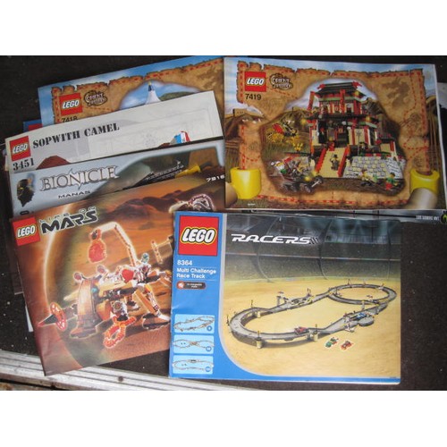 210 - Lego instruction booklets - in all about 220, including Bionicles, Technic, Batman, Harry Potter, St... 