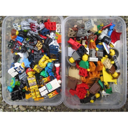 211 - Assorted Lego figures - superheroes, wild west, construction workers, etc, A/F, some play worn. Cont... 