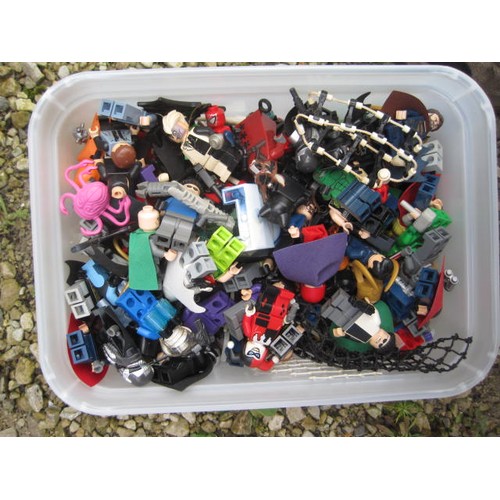 211 - Assorted Lego figures - superheroes, wild west, construction workers, etc, A/F, some play worn. Cont... 