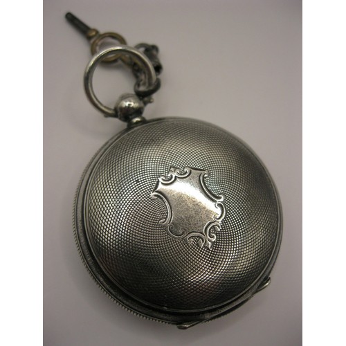 A .935 continental fine silver cased full hunter pocket watch, Swiss hallmarks and Swiss made, key w