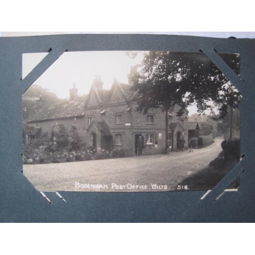 34 - Postcard Album including RP of Bodenham Post Office and other interesting cards