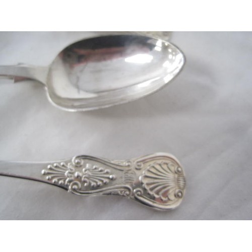 107 - A set of 6 sterling silver teaspoons hallmarked for Newcastle 1872 by Thomas Sewell, approx weight 1... 