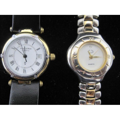 126 - Six ladies quartz wristwatches - Radley, Rotary with mother of pearl dial, Mappin & Webb (a/f, scrat... 