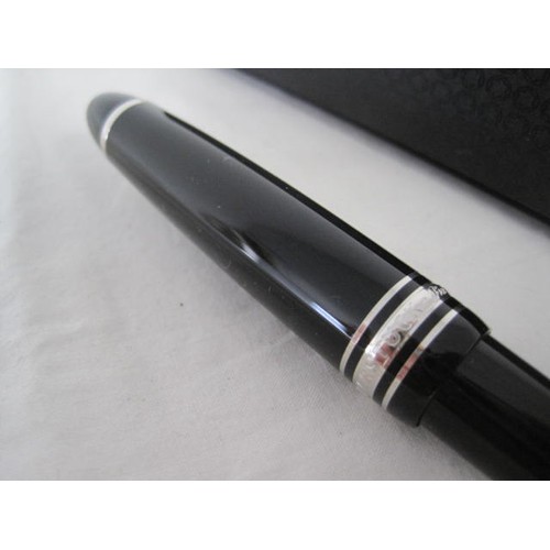 128 - Montblanc fountain pen and pencil - a Montblanc  Meisterstuck Pix black fountain pen serial no PZ210... 