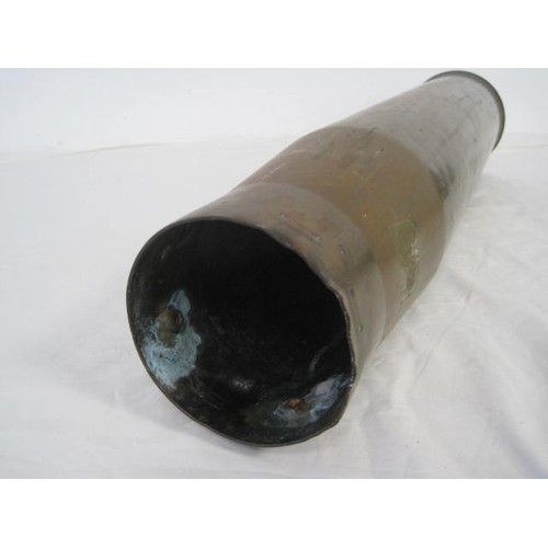 20 - A massive 1940 dated brass Artillery Shell casing.  Height 73cms