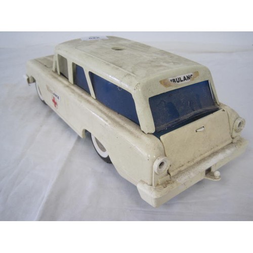 220 - A large plastic Triang Vauxhall Victor ambulance in overall good order, the front window slightly wa... 