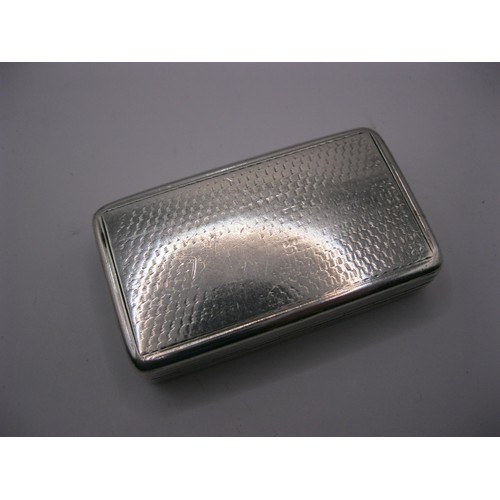 64 - A solid silver Victorian Snuff Box hallmarked Birmingham 1839/40 by Francis Clarke, 68.4gm, blank ca... 