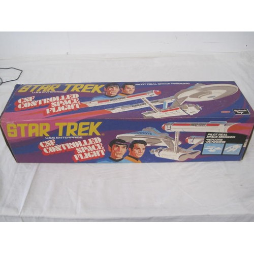 100 - A 1970s Burbank Toys Star Trek USS Enterprise CSF Controlled Space Flight remote controlled game, in... 