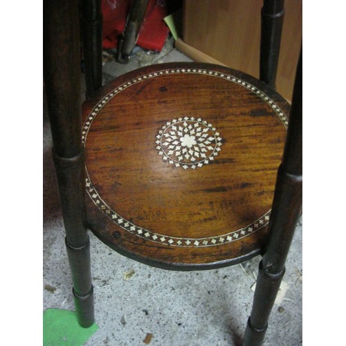 40 - A small side table with beautifully inlaid top, mid-Victorian, in very good order