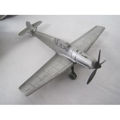 151 - Danbury Mint pewter model of a Messerschmitt in original shipping box (and seemingly never removed f... 