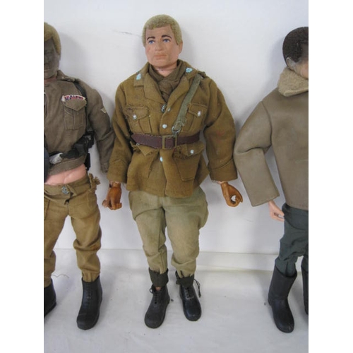 274 - A selection of 4 original Palitoy Action Men in uniform, 3 with original hands, one with one hand mi... 