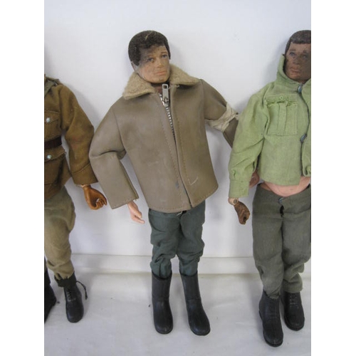 274 - A selection of 4 original Palitoy Action Men in uniform, 3 with original hands, one with one hand mi... 