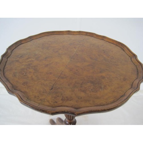 96 - Walnut Pie Crust Occasional Table