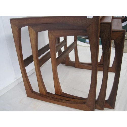 24 - G-Plan nest of three teak tables. Very good condition, the smallest table retains the G-Plan sticker