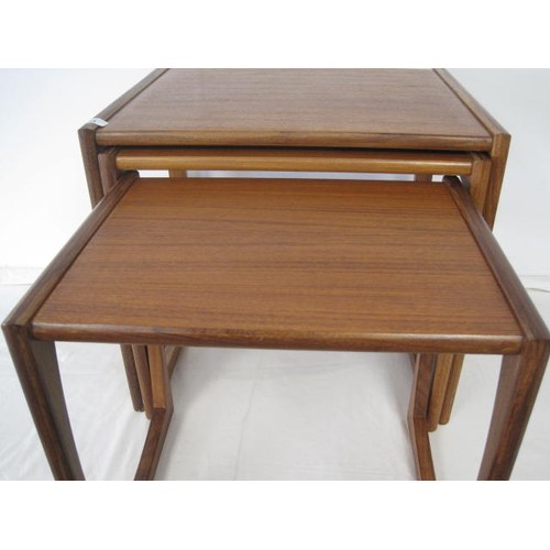 24 - G-Plan nest of three teak tables. Very good condition, the smallest table retains the G-Plan sticker