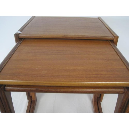 24 - G-Plan nest of three teak tables. Very good condition, the smallest table retains the G-Plan sticker