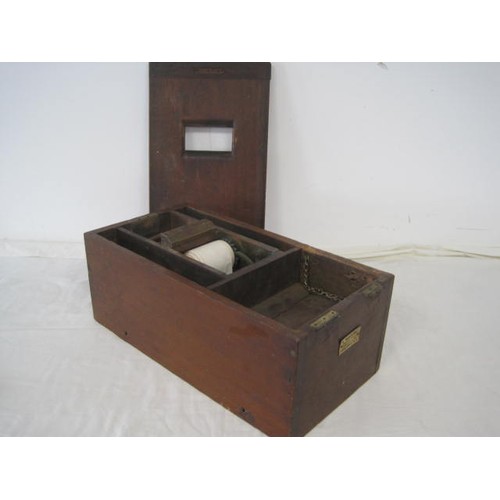 94 - Wooden and Brass Shop Counter Till Box