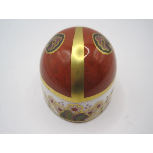 218 - Royal Crown Derby Ladybird Two Spot with gold stopper and Original Box.  Retired 1999