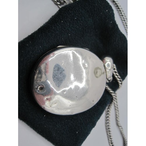 212 - A Sterling Silver Neck Chain, together with a white metal (possibly silver) Victorian Locket