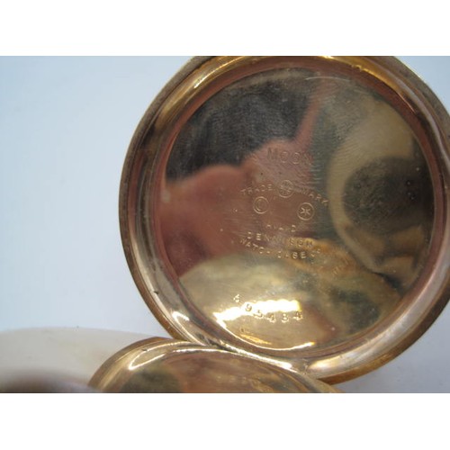 203 - Dennison Hunter Gold Plated Pocket Watch