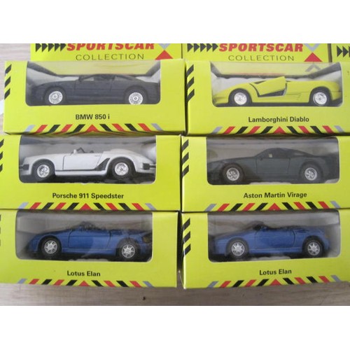 299 - Twelve Shell Sportscar Collection model cars in original boxes, Ferrari 348TS, Lotus Elan, Aston Mar... 