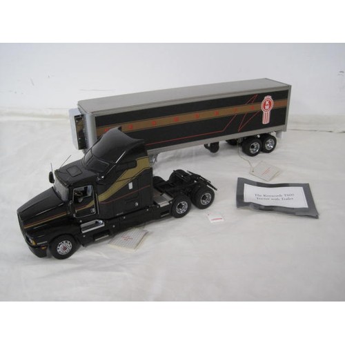 309 - Franklin Mint Precision Models 1997 Kenworth T600 tractor and trailer, with labels and certificate o... 