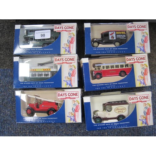 98 - A large selection of 'Days Gone' vehicles (six are boxed).
Mostly trams and buses