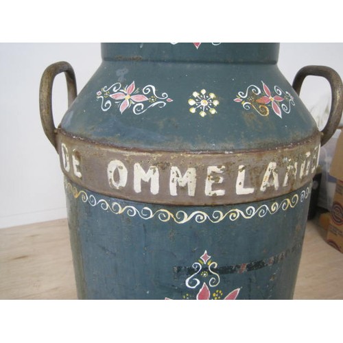 234 - Decorative Floral Painted Churn